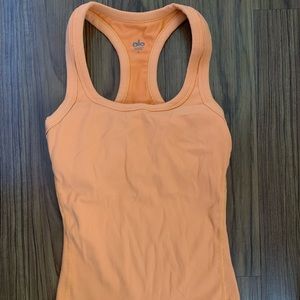 ALO yoga support rib tank orange